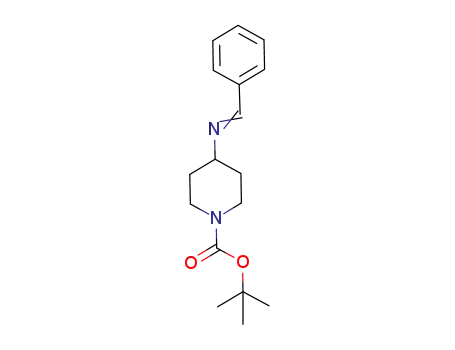 Molecular Structure of 1044183-50-7 (4-(benzylidene-amino)-piperidine-1-carboxylic acid <i>tert</i>-butyl ester)