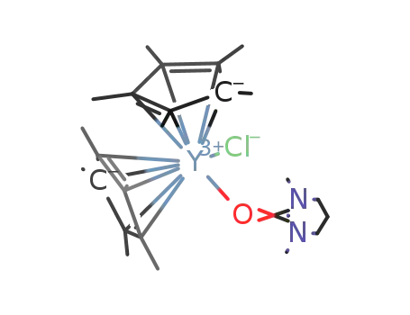 Molecular Structure of 431887-85-3 ((C<sub>5</sub>(CH<sub>3</sub>)5)2YCl((CH<sub>2</sub>)3(NCH<sub>3</sub>)2CO))