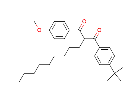 Molecular Structure of 828911-21-3 (1,3-Propanedione,
2-decyl-1-[4-(1,1-dimethylethyl)phenyl]-3-(4-methoxyphenyl)-)