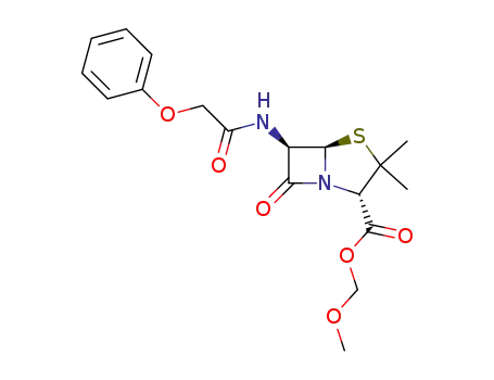 Molecular Structure of 40966-75-4 (penicillin V methoxymethyl ester)