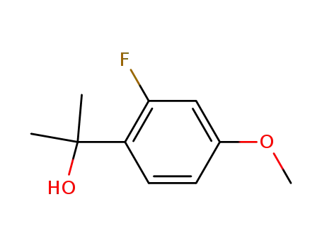 Molecular Structure of 96826-25-4 (2-(2-fluoro-4-methoxyphenyl)propan-2-ol)