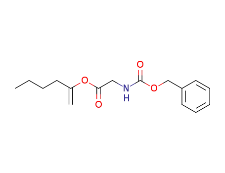 Molecular Structure of 137862-14-7 (Glycine, N-[(phenylmethoxy)carbonyl]-, 1-methylenepentyl ester)