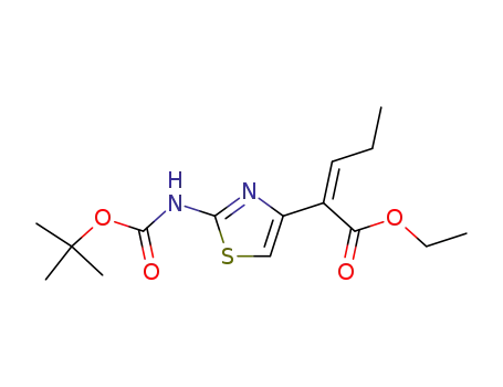 2-(2-tert-butoxycarbonylaminothiazol-4-yl)-2-pentenoic acid ethyl ester