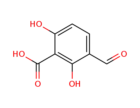 Molecular Structure of 859964-44-6 (3-formyl-2,6-dihydroxy-benzoic acid)