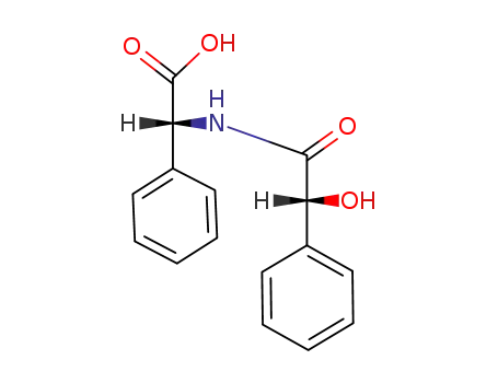 Molecular Structure of 50859-90-0 ((<i>R</i>)-D-mandeloylamino-phenyl-acetic acid)