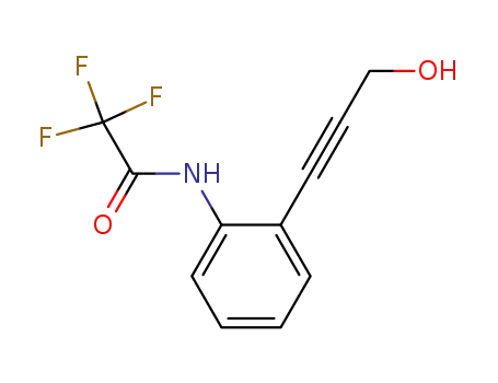 Molecular Structure of 148564-88-9 (2,2,2-trifluoro-N-(2-(3-hydroxyprop-1-ynyl)phenyl)acetamide)