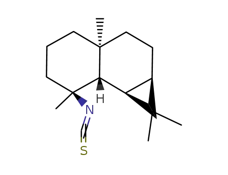 Molecular Structure of 97950-05-5 (1H-Cyclopropa[a]naphthalene,decahydro-7- isothiocyanato-1,1,3a,7-tetramethyl-,(1aR,- 3aS,7S,7aS,7bR)- )