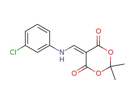 Molecular Structure of 25063-49-4 (5-[(3-chloro-phenylamino)-methylene]-2,2-dimethyl-[1,3]dioxane-4,6-dione)