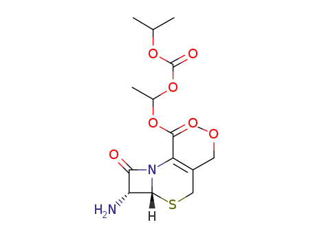 Molecular Structure of 96661-80-2 (1-[(isopropoxycarbonyl)oxy]ethyl-(6R,7R)-7-amino-3-(methoxymethyl)-8-oxo-5-thia-1-azabicyclo[4.2.0]oct-2-ene-2-carboxylate)