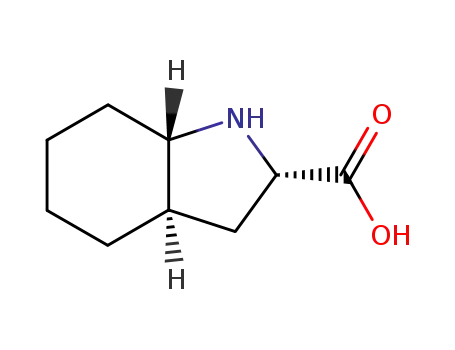 Molecular Structure of 87679-20-7 (1H-Indole-2-carboxylicacid,octahydro-,(2-alpha-,3a-alpha-,7a-alpha-)-(9CI))