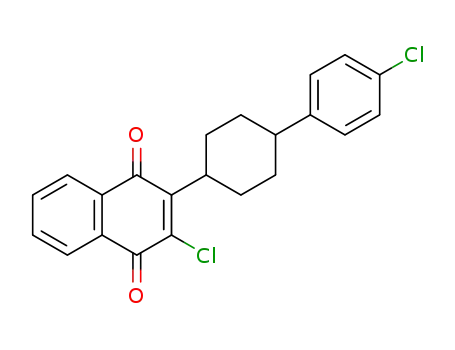 Molecular Structure of 129719-64-8 (2-[4-(4-chlorophenyl)-cyclohexyl]-3-chloro-1,4-naphthoquinone)