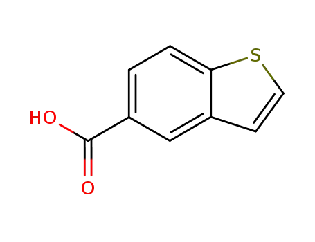 Molecular Structure of 2060-64-2 (1-BENZOTHIOPHENE-5-CARBOXYLIC ACID)