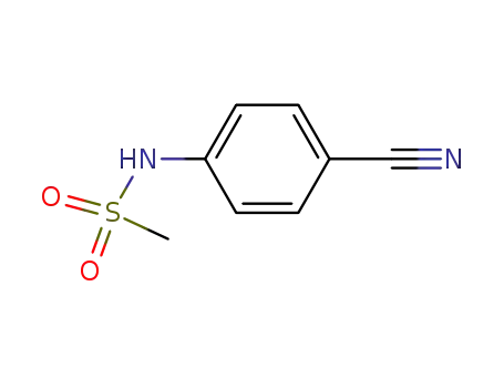 Molecular Structure of 36268-67-4 (4-(METHANESULFONYLAMINO)BENZONITRILE)