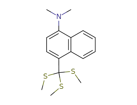 Molecular Structure of 116538-60-4 (1-Dimethylamino-4-<tris(methylthio)methyl>naphthalene)