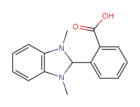 Molecular Structure of 178814-08-9 (Benzoic acid, 2-(2,3-dihydro-1,3-dimethyl-1H-benzimidazol-2-yl)-)