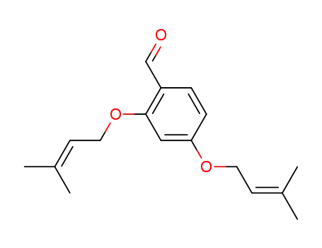 Molecular Structure of 62417-02-1 (Benzaldehyde, 2,4-bis[(3-methyl-2-butenyl)oxy]-)