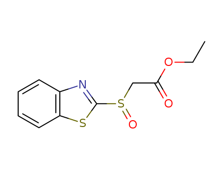 Molecular Structure of 199387-54-7 (Acetic acid, (2-benzothiazolylsulfinyl)-, ethyl ester)