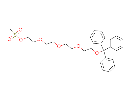 Molecular Structure of 146462-60-4 (2,5,8,11-Tetraoxatridecan-13-ol, 1,1,1-triphenyl-, methanesulfonate)
