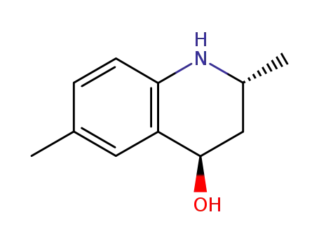 Molecular Structure of 28463-43-6 (4-Quinolinol, 1,2,3,4-tetrahydro-2,6-dimethyl-, cis-)