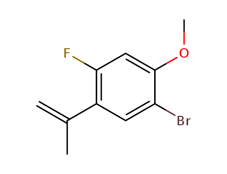 Molecular Structure of 1383814-82-1 (1-bromo-4-fluoro-2-methoxy-5-(1-methylvinyl)benzene)