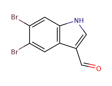 Molecular Structure of 17900-95-7 (1H-Indole-3-carboxaldehyde, 5,6-dibromo-)
