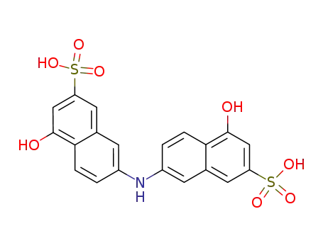Molecular Structure of 87-03-6 (5,5'-Dihydroxy-2,2'-dinaphthylamine-7,7'-disulphonic acid)