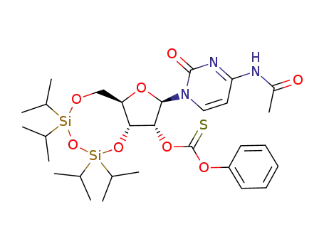 Thiocarbonic acid O-[(2R,3R,3aR,9aR)-2-(4-acetylamino-2-oxo-2H-pyrimidin-1-yl)-5,5,7,7-tetraisopropyl-tetrahydro-1,4,6,8-tetraoxa-5,7-disila-cyclopentacycloocten-3-yl] ester O-phenyl ester