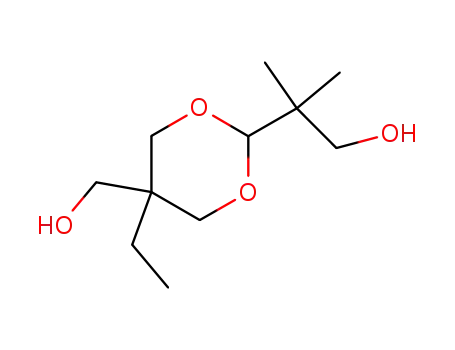 Molecular Structure of 59802-10-7 (2-[5-ethyl-5-(hydroxymethyl)-1,3-dioxan-2-yl]-2-methylpropan-1-ol)