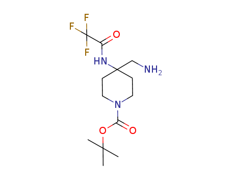 tert-butyl 4-(aminomethyl)-4-(2,2,2-trifluoroacetamido)piperidine-1-carboxylate