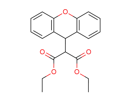 Molecular Structure of 13210-18-9 (9-(1'-ethoxycarbonyl-2'-oxo-3'-oxapent-1'-yl)xanthene)