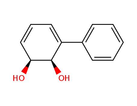 Molecular Structure of 34244-66-1 (cis-2,3-dihydroxy-4-phenylhexa-4,6-diene)