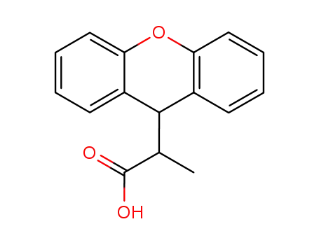 Molecular Structure of 150330-35-1 ((±)-2-(9H-xanthen-9-yl)propanoic acid)