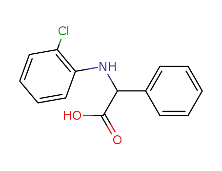 Molecular Structure of 33984-29-1 (Benzeneacetic acid, a-[(2-chlorophenyl)amino]-)