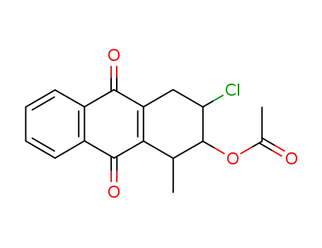 Acetic acid 3-chloro-1-methyl-9,10-dioxo-1,2,3,4,9,10-hexahydro-anthracen-2-yl ester