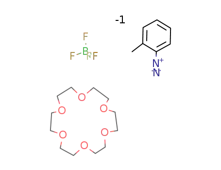 Molecular Structure of 126541-37-5 (18-crown-6/o-methylbenzenediazonium tetrafluoroborate complex)