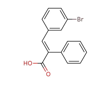 Molecular Structure of 22161-40-6 ((2Z)-3-(3-bromophenyl)-2-phenylprop-2-enoic acid)