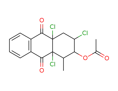 Acetic acid 3,4a,9a-trichloro-1-methyl-9,10-dioxo-1,2,3,4,4a,9,9a,10-octahydro-anthracen-2-yl ester