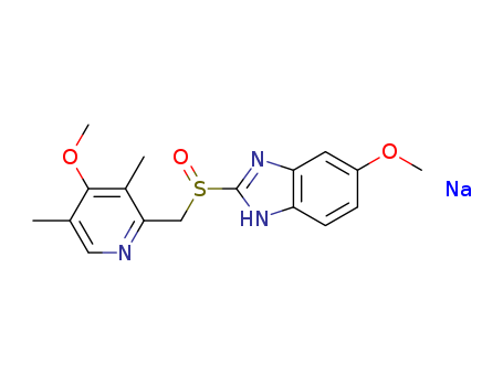 1H-Benzimidazole, 6-methoxy-2-[[(4-methoxy-3,5-dimethyl-2-pyridinyl)methyl]sulfinyl]-, sodium salt (1:1)(95510-70-6)