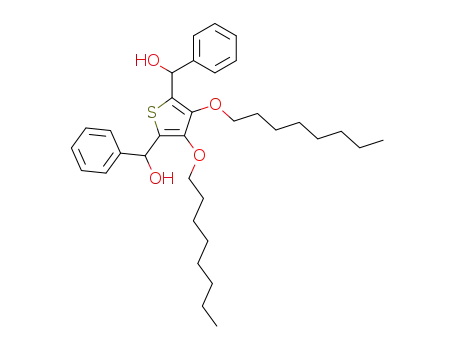 2,5-bis-(phenylhydroxymethyl)-3,4-dioctyloxythiophene