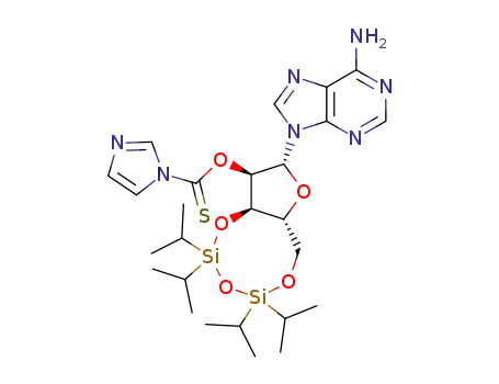 Molecular Structure of 88183-79-3 (Adenosine, 3',5'-O-[1,1,3,3-tetrakis(1-methylethyl)-1,3-disiloxanediyl]-,
2'-(1H-imidazole-1-carbothioate))