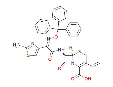 Molecular Structure of 128454-32-0 (7β-[(Z)-2-(2-amino-4-thiazolyl)-2-(trityloxyamino)acetamido]-3-vinylcephem-4-carboxylic acid)