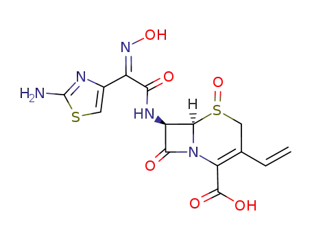 (6R,7R)-7-[[(2Z)-2-(2-Amino-4-thiazolyl)-2-(hydroxyimino)acetyl]amino]-3-ethenyl-8-oxo-5-thia-1-azabicyclo[4.2.0]oct-2-ene-2-carboxylic acid 5-oxide
