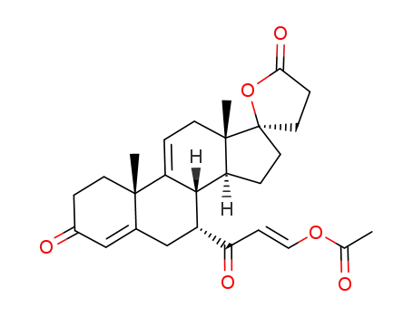 Molecular Structure of 610785-43-8 (17β-hydroxy-7α-(trans-3'-acetoxyacryloyl)-3-oxo-pregna-4,9(11)-diene-21-carboxylic acid γ-lactone)