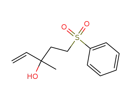 Molecular Structure of 52449-22-6 (5-benzenesulfonyl-3-methyl-pent-1-en-3-ol)