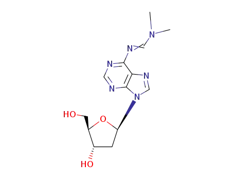 Molecular Structure of 17331-12-3 (Adenosine, 2'-deoxy-N-[(dimethylamino)methylene]-)