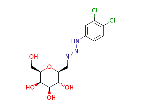 Molecular Structure of 85011-64-9 (β-D-galactopyranosylmethyl-3,4-dichlorophenyltriazene)