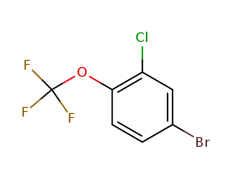 Molecular Structure of 158579-80-7 (4-Bromo-2-chloro-1-(trifluoromethoxy)benzene)