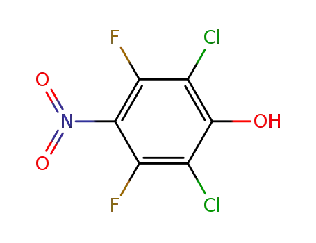 Molecular Structure of 121555-67-7 (2,6-Dichloro-3,5-difluoro-4-nitro-phenol)
