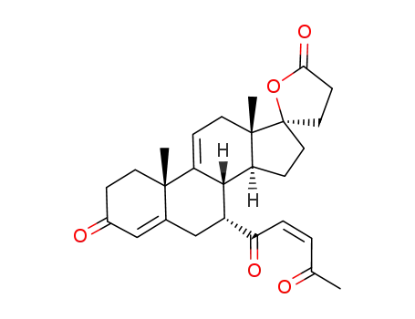 Molecular Structure of 610785-50-7 (17β-hydroxy-7α-(cis-4'-oxo-pent-2'-enoyl)-3-oxo-pregna-4,9(11)-diene-21-carboxylic acid γ-lactone)