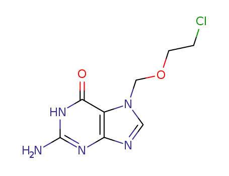 Molecular Structure of 146828-69-5 (7-[(2-chloroethoxy)methyl]guanine)